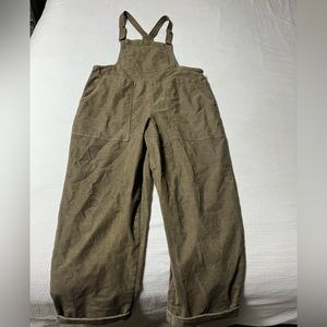Aerie corduroy overalls. Size S, wide leg.